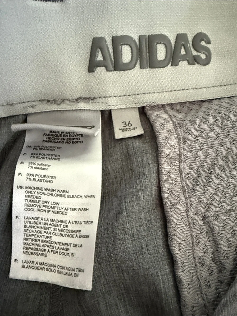 Adidas Men’s Light Gray Athletic Shorts with Subtle Heather